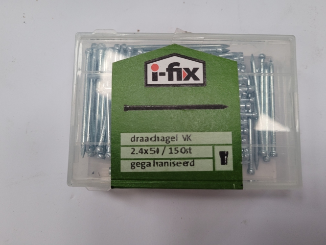 Draadnagel  I-fix  2.4 x50  VK   150stuks